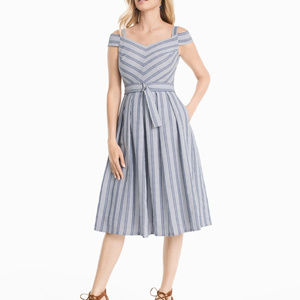 White House black market seersucker dress